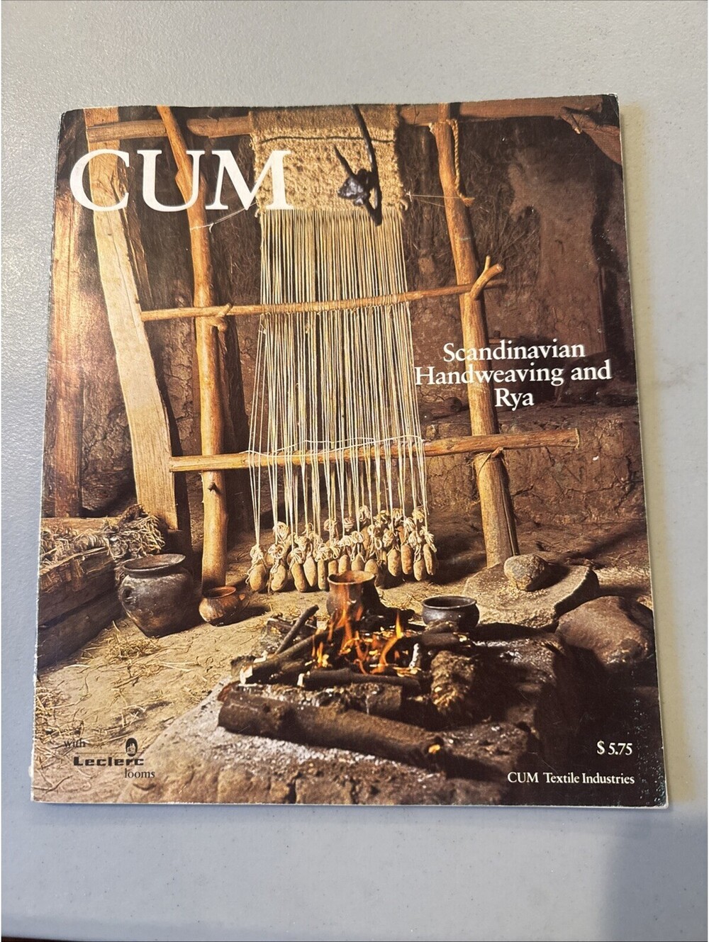 Cum Scandinavian Handweaving And Rya Paperback Book With Leckerc Looms Cum Texti